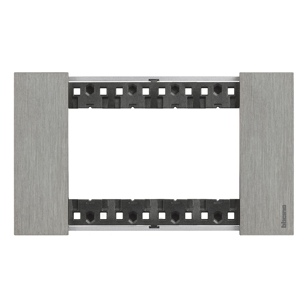 BTICINO KA4804ZG, L.Now, 4 Modulesteel Frame