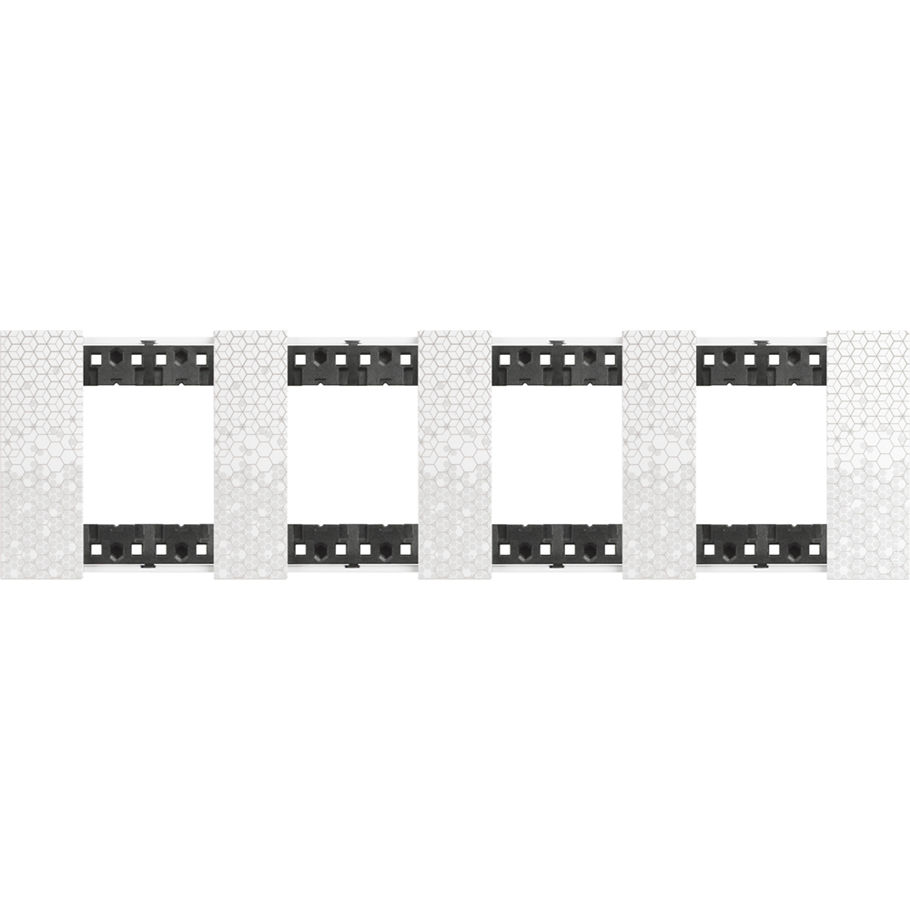 BTICINO KA4802M4MW, L.Now, 4X2 Frame with Pixel Modules