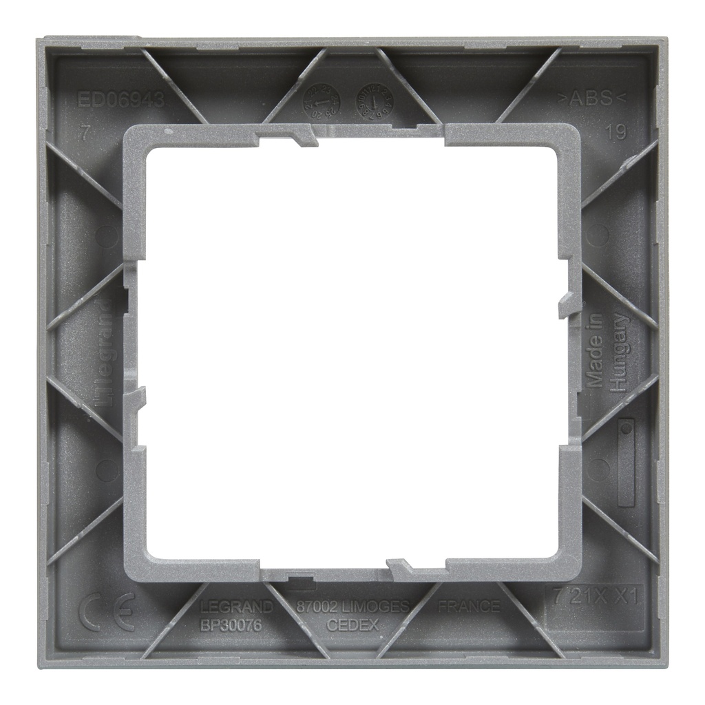 LEGRAND 721511, 1 Module Frame, Aluminum