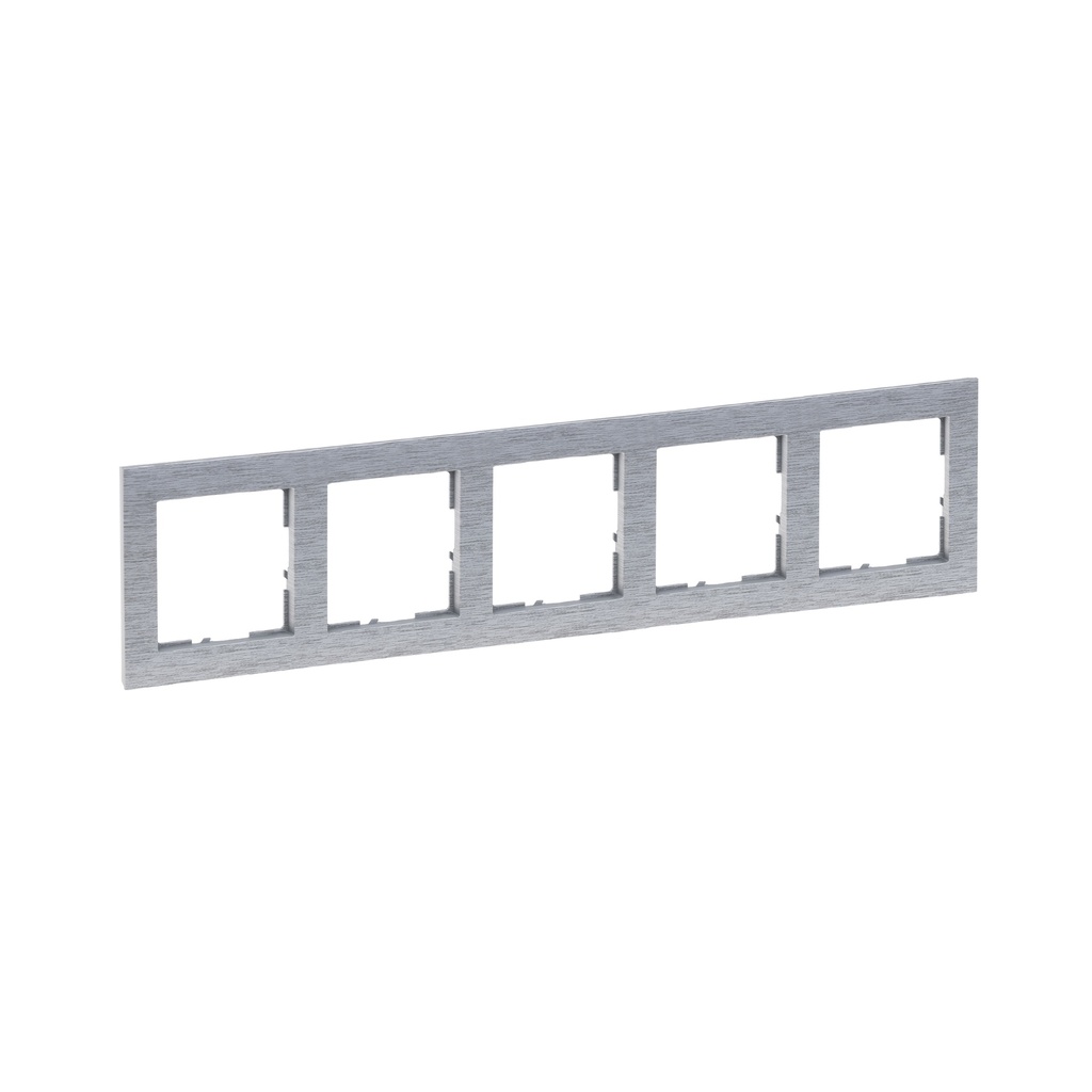 LEGRAND 721565, 5 Modules Frame, Brushed Aluminum