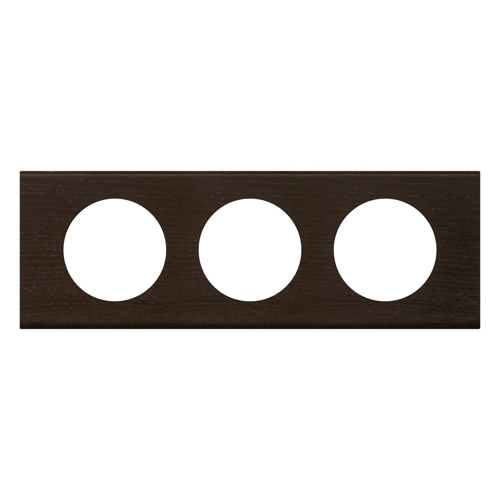 LEGRAND 069203, Céliane Plate, Materials, 3 Modules, Wengué Shade