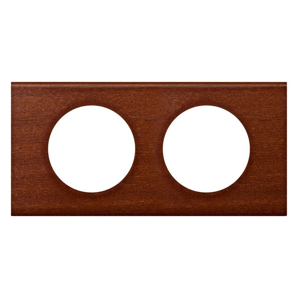 Legrand 069222, Placă Céliane, Materiale, 2 Module, Mahon