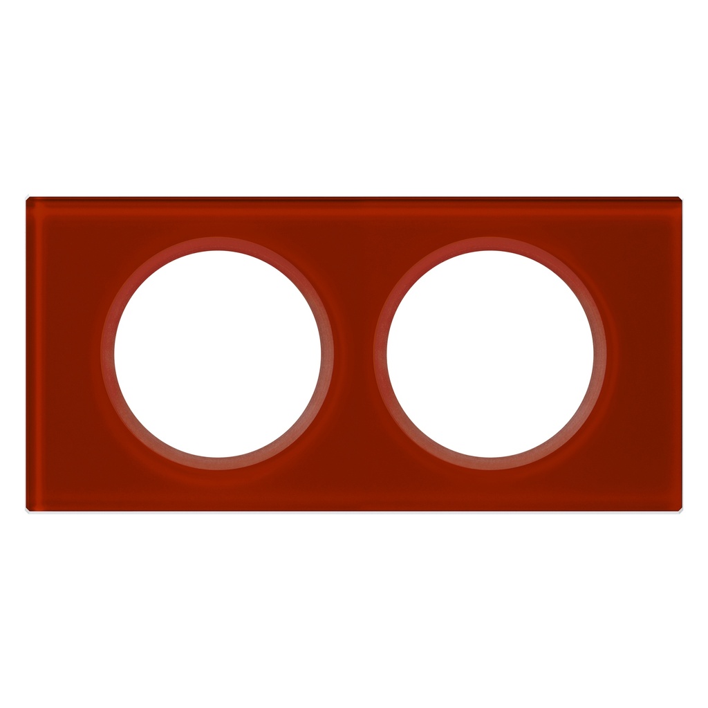 LEGRAND 069472, Céliane Plate, Materials, 2 Modules, Carmine Glass