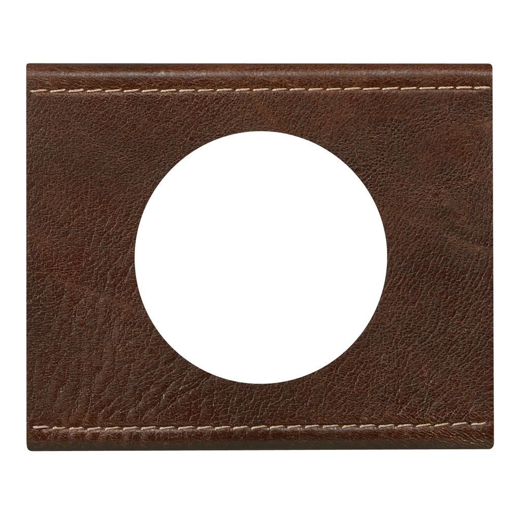 LEGRAND 069401, Céliane Plate, Materials, 1 Module, Textured Brown Leather