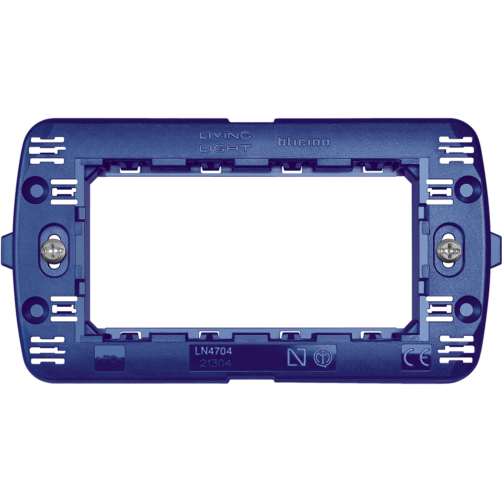 BTicino LN4704, Support With Screws for Living Light Plates, 4 Modules