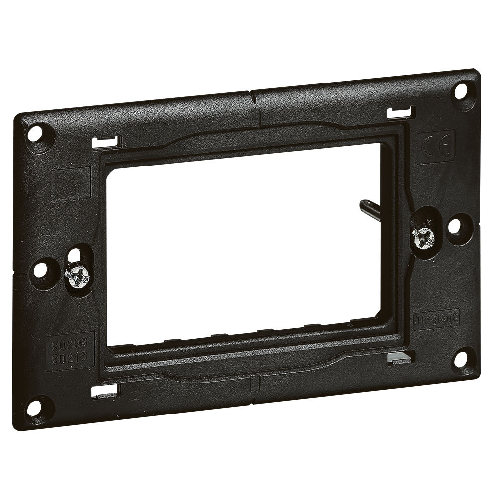 Legrand 080213, Mosaic Support, for Italian Standard Boxes, With Screws, 3 Modules