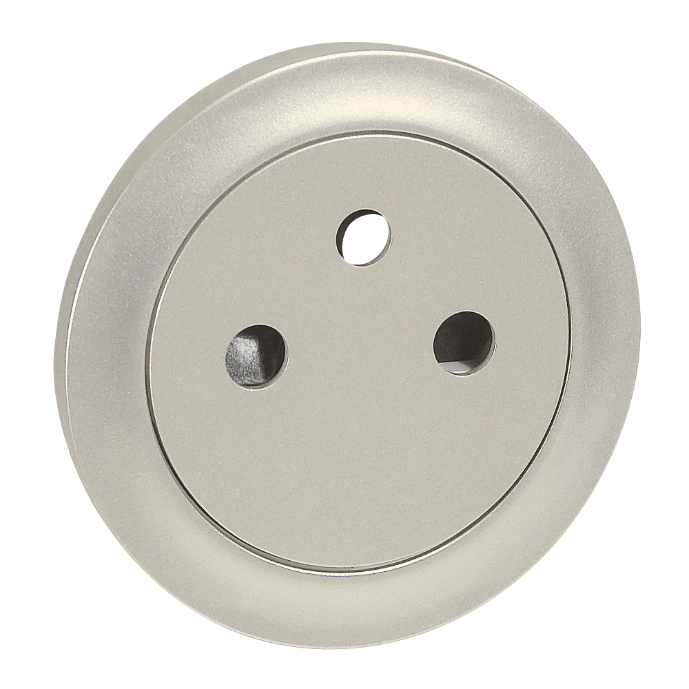 LEGRAND 068411, Céliane Plate, 2P+T Surface-Mounted French Standard Outlet, Titanium