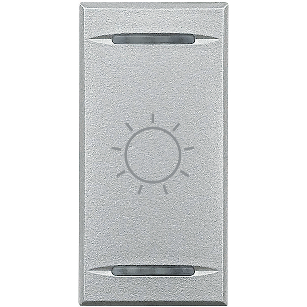 BTicino HC4911BA, Axolute MyHome Bus, Capac buton, Simbol lumină basculant, 1 modul, Aluminiu  