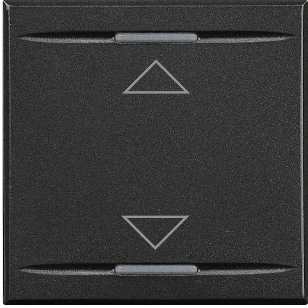 BTICINO HS4911/2AH, Axolute Myhome Bus Key Cover, Up/Down Symbol, 2 Modules, Anthracite