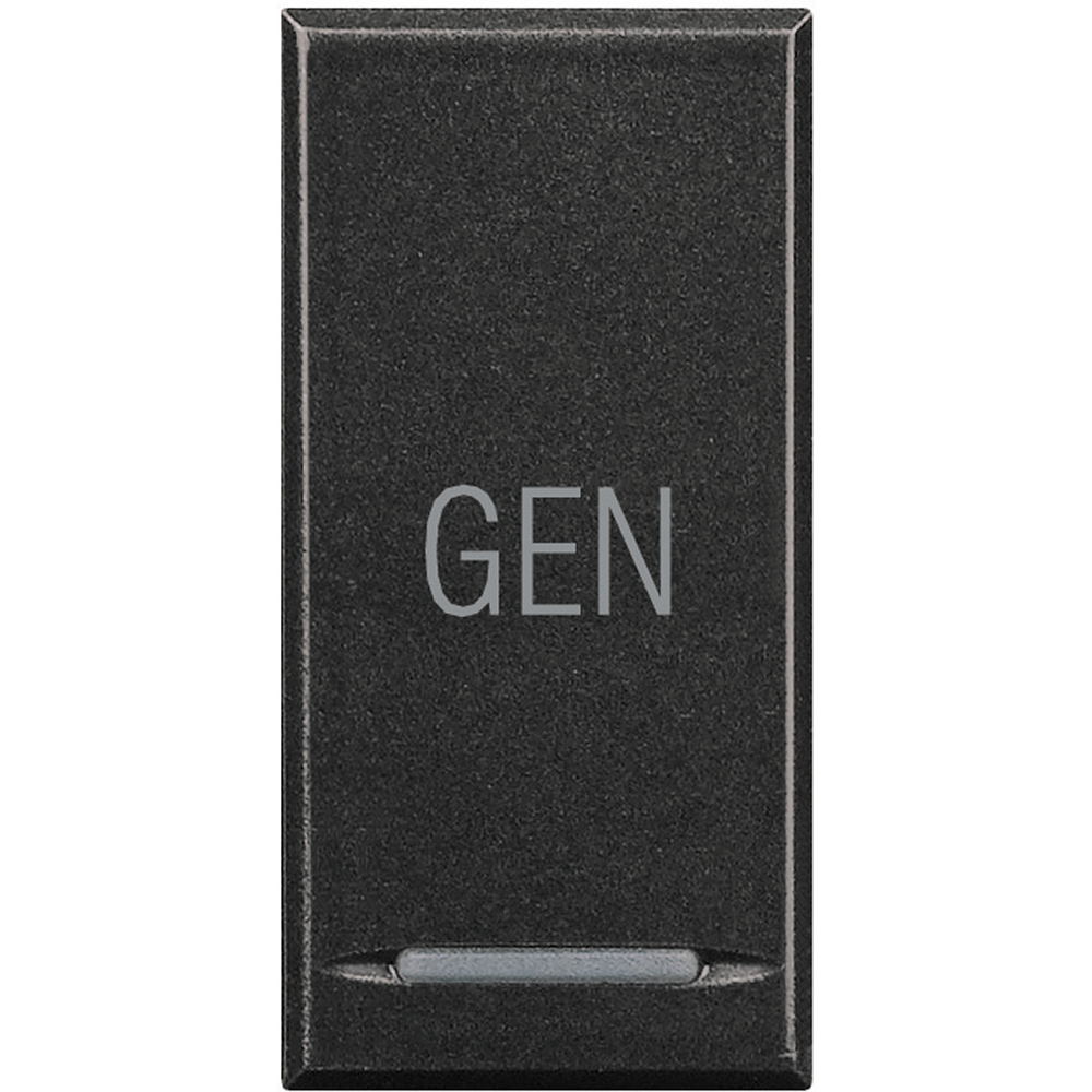 BTICINO HS4915AC, Axolute Myhome Bus Key Cover, Gen Symbol, 1 Module, Anthracite