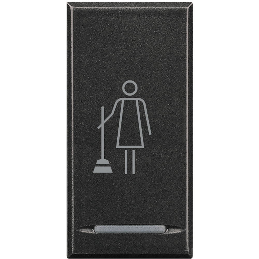 BTICINO HS4915MR, Livinglight "Clean Room" Key Cover, 1 Module, Anthracite