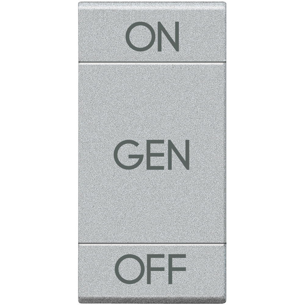 BTICINO NT4911AFN, Livinglight Myhome Bus Key Cover, On/Off/Gen Symbol, 1 Module, Gray