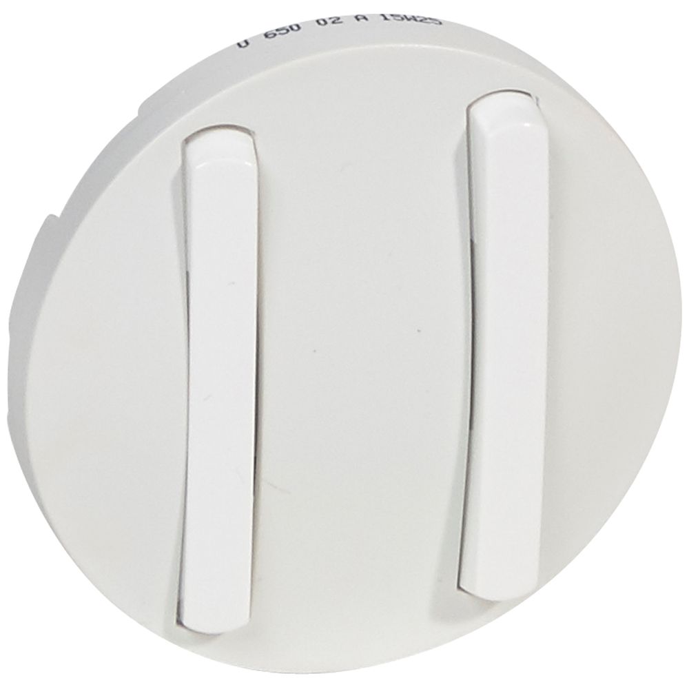 LEGRAND 065002, Céliane Plate, Double Switch/Double Button, Narrow Key White