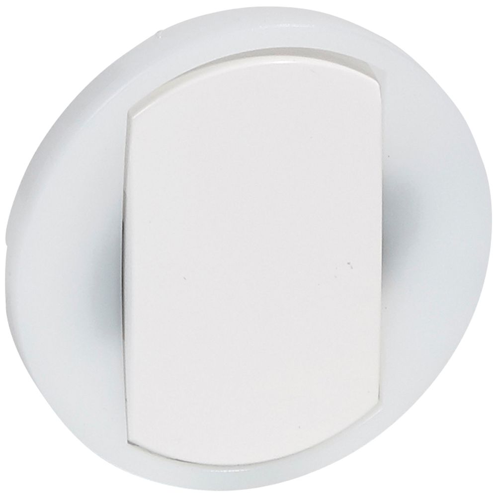 LEGRAND 065004, Céliane Plate, Switch/Button With Lighted Crown, Large Key White