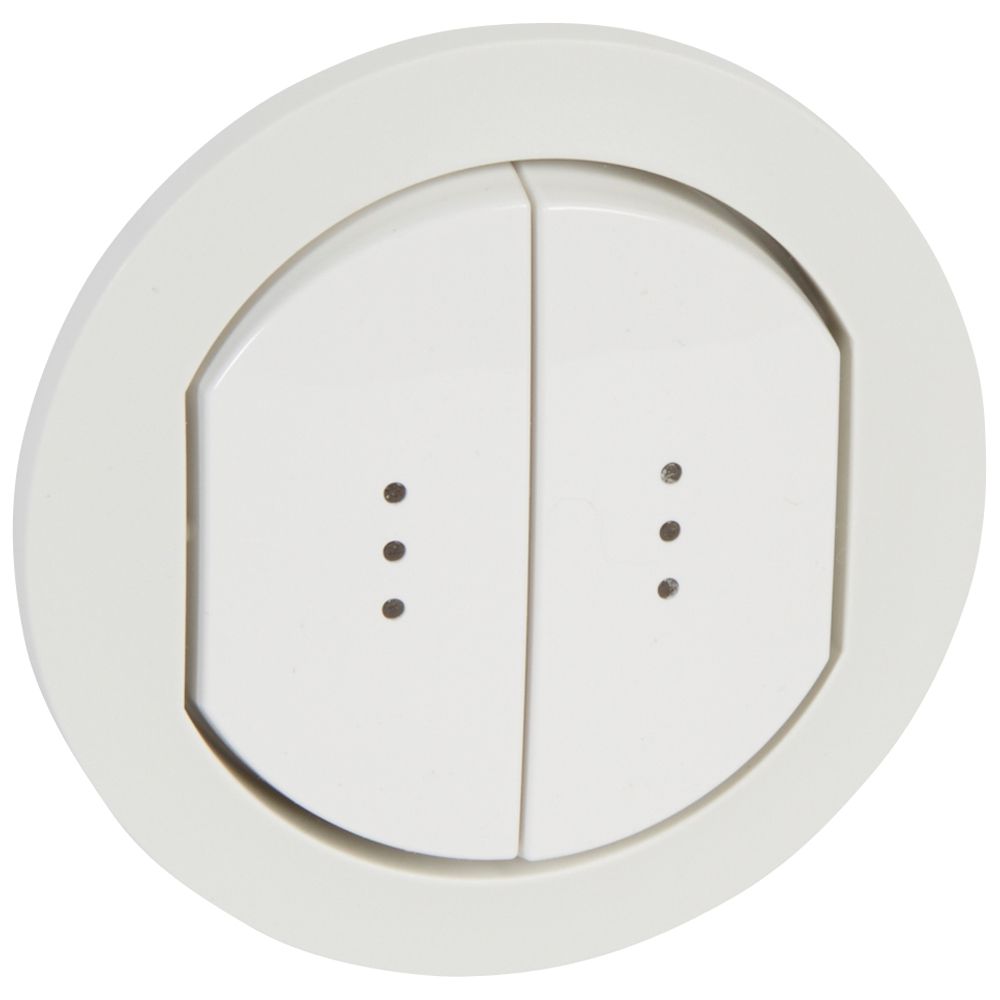 LEGRAND 067804, Céliane Indicator Light Plate, IP 44, for 2 Ref. 067001/31, White