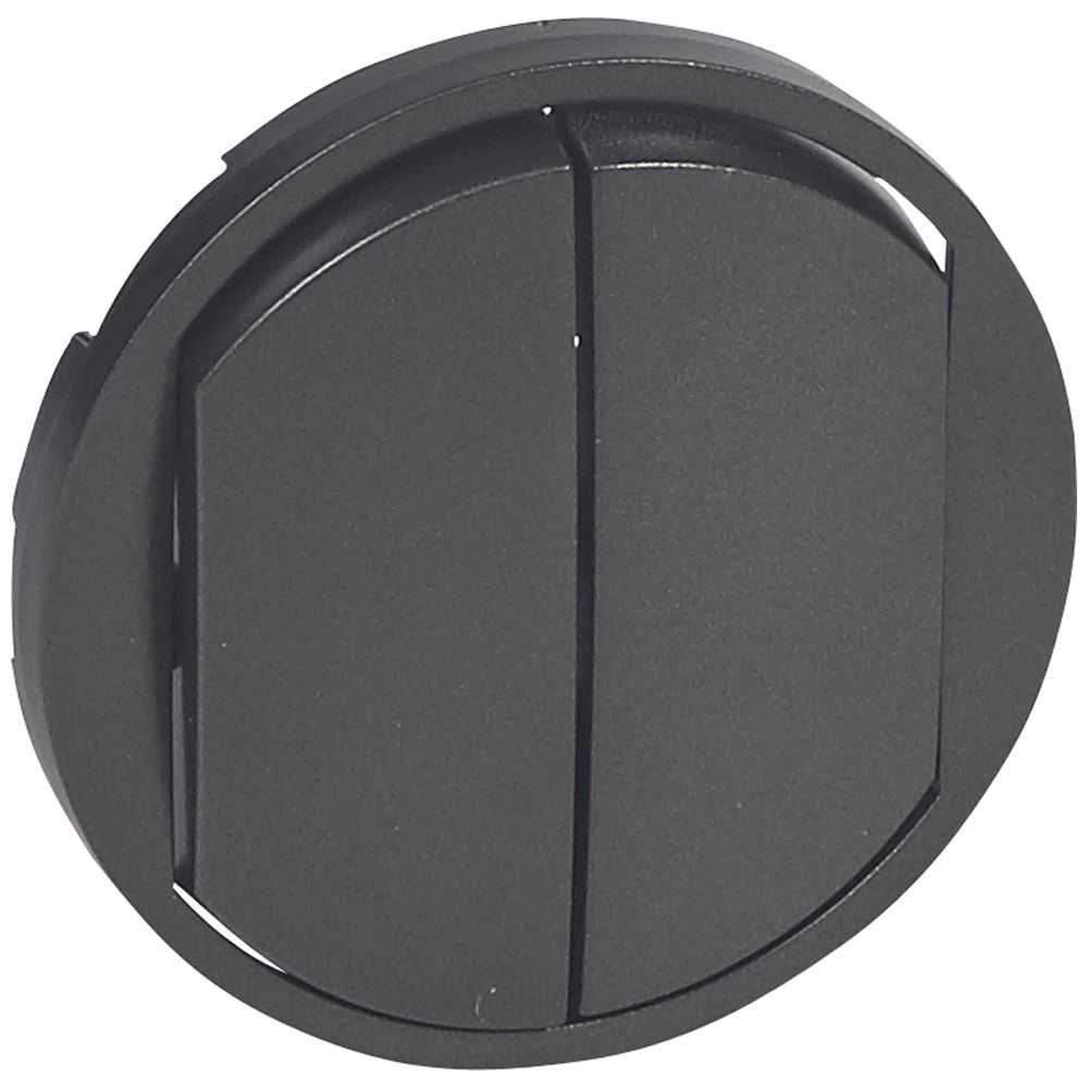 LEGRAND 067902, Céliane Plate, Double Switch/Double Button, Large Graphite Key