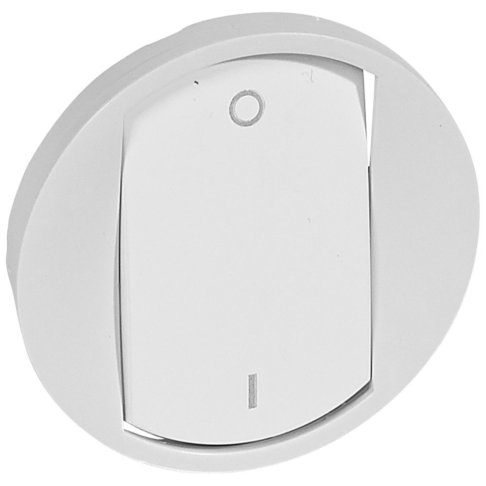 LEGRAND 068021, Céliane Plate, Bipolar Switch, Large Key, White