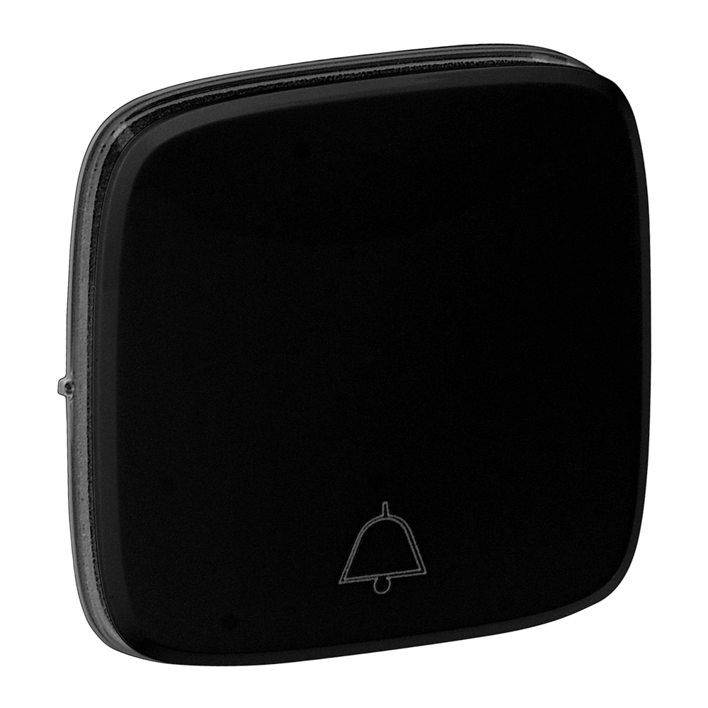 Legrand 755018, Valena Allure Plate, Switch Button with Bell Symbol, Black
