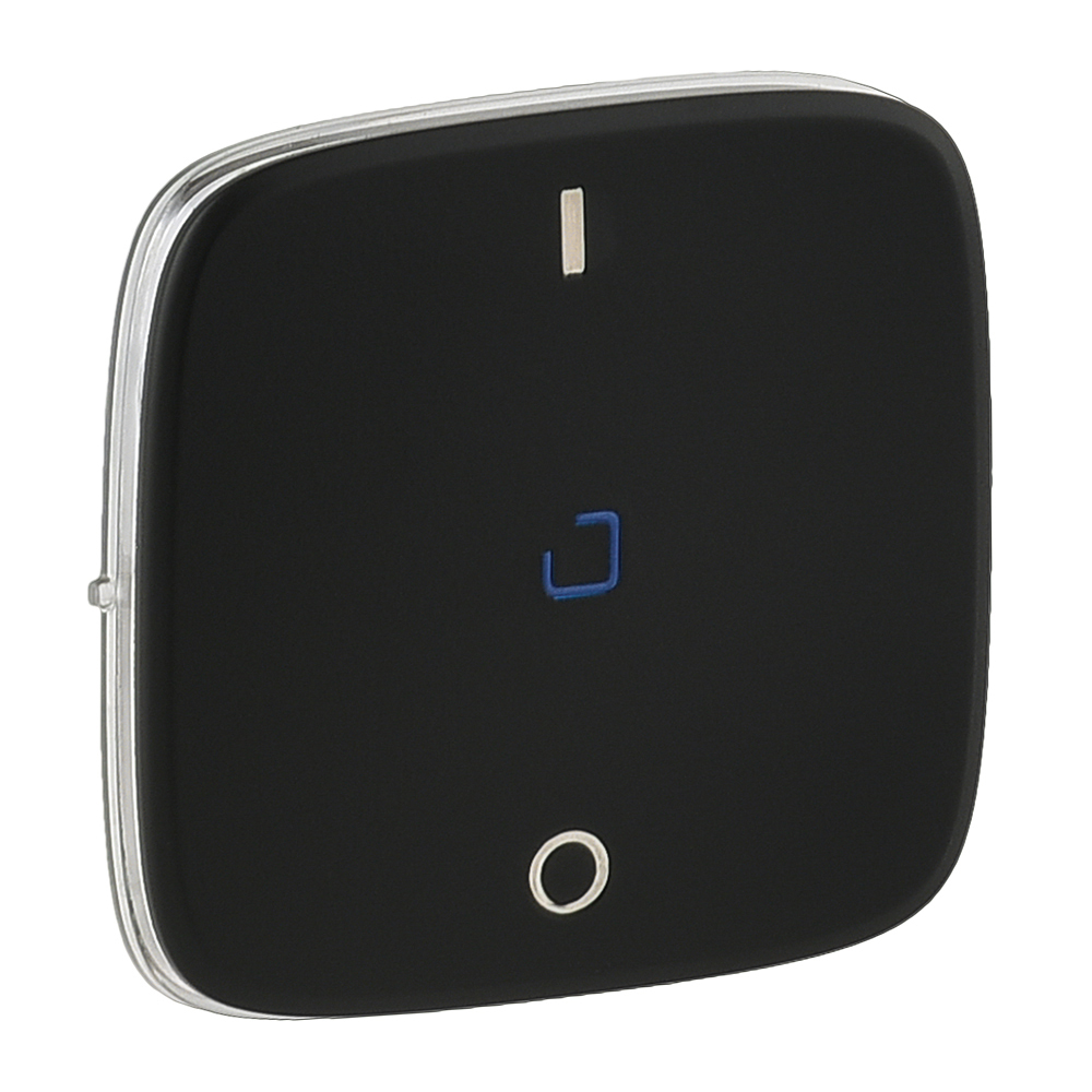 Legrand 755048, Placă Valena Allure, Comutator bipolar cu indicator, Negru  