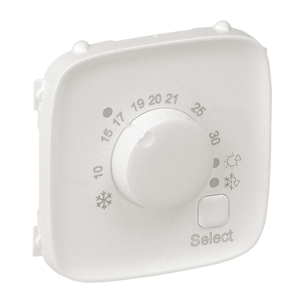 Legrand 755319, Valena Allure Plate, Electronic Room Thermostat, Pearl