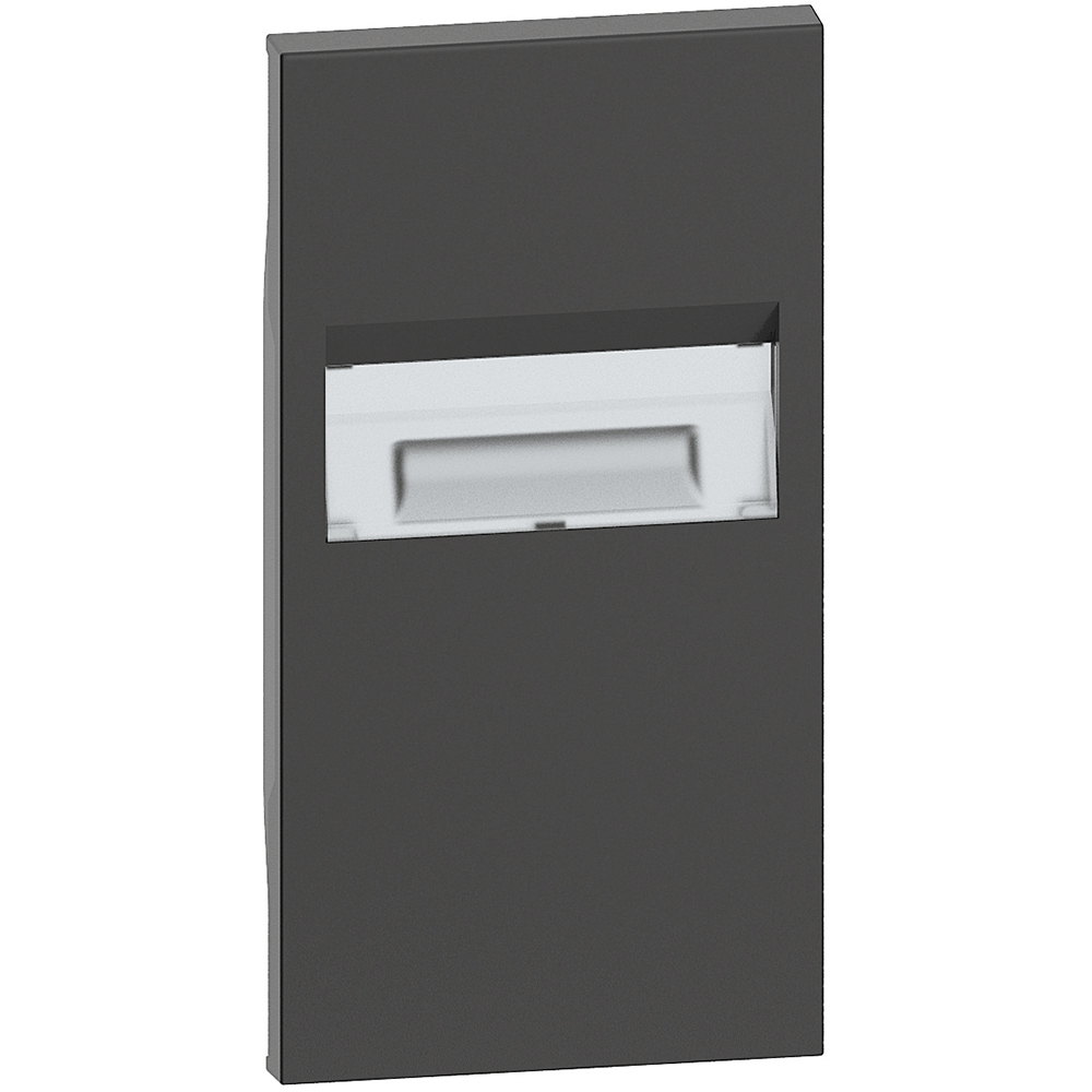 BTicino KG71, L.Now, Placă pentru lampă direcțională, 2 module, Negru  