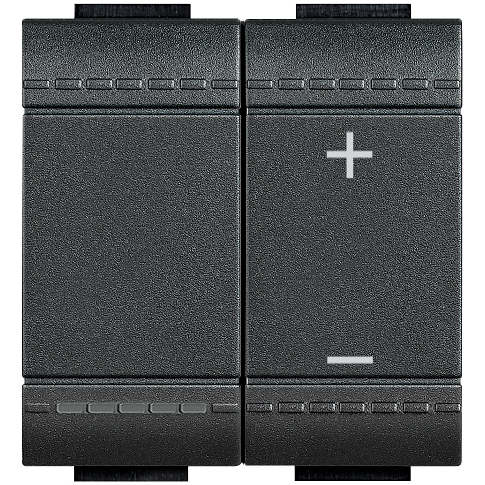 BTicino L4408N, Living Light 2-Wire Dimmer Without Neutral, Anthracite, 2 Modules  