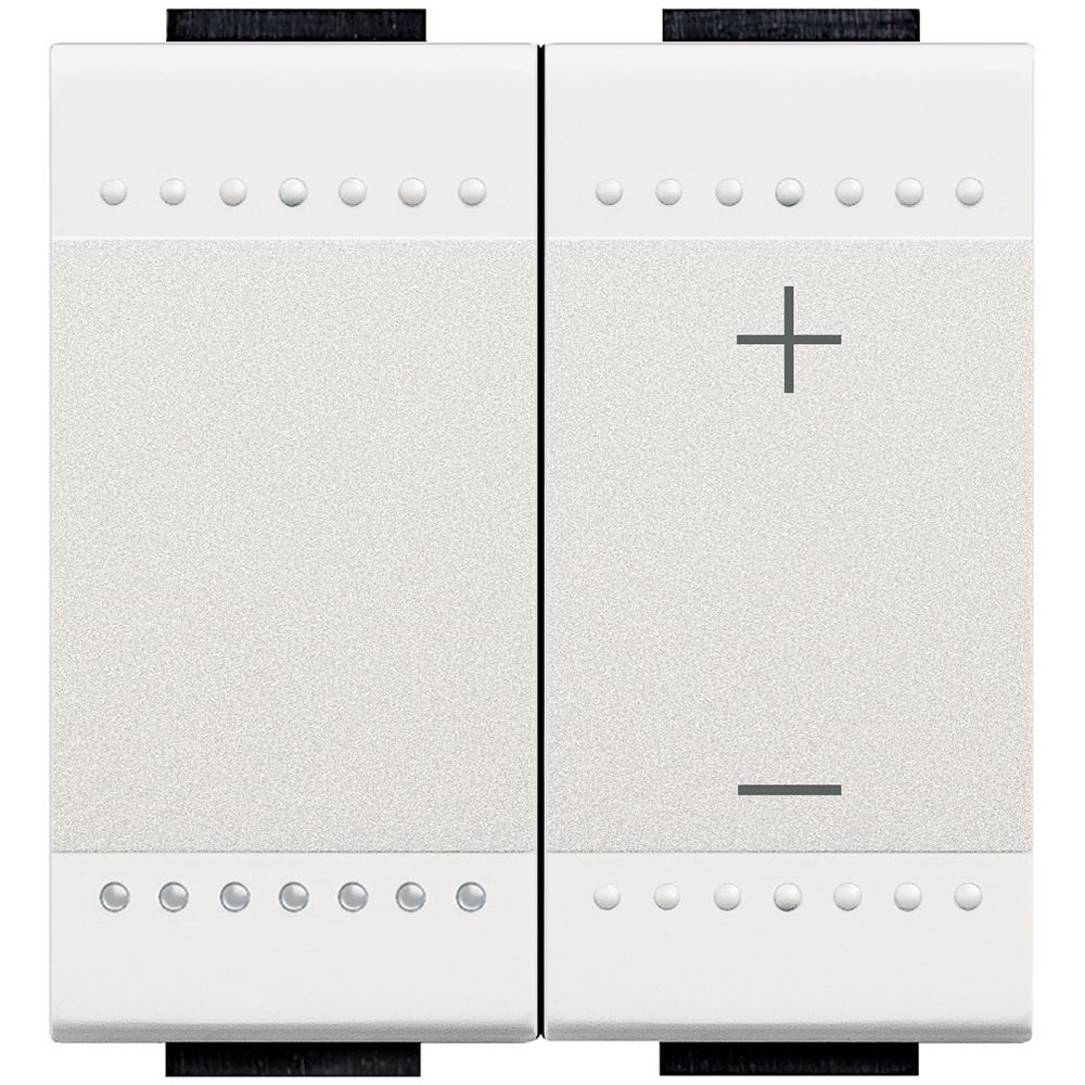 BTICINO N4408N, Living Light Basic 2-Wire Dimmer Without Neutral, White, 2 Modules  