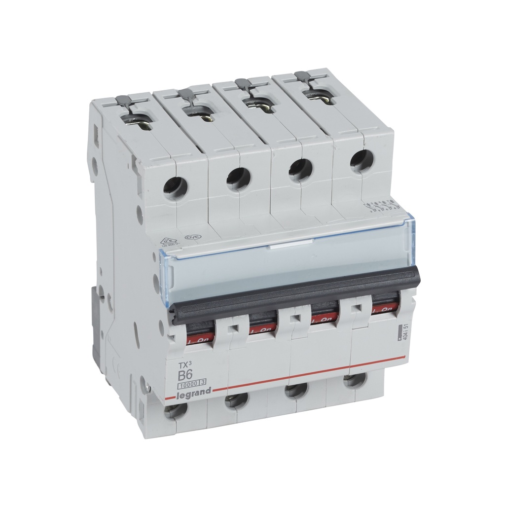 LEGRAND 404151, TX³ 10000 MCB, 4P, 6 A, Curve B, 400 V