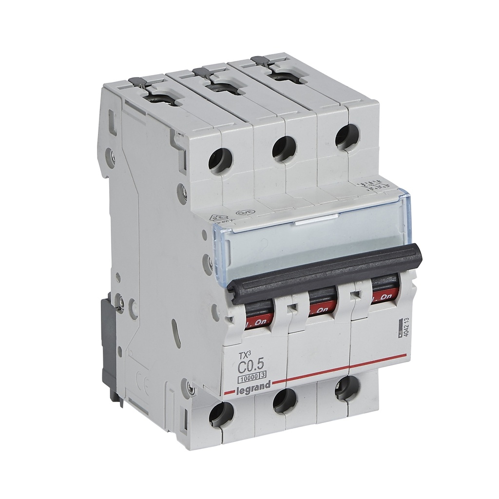 LEGRAND 404213, TX³ MCB, 3P, 0.5 A, Curve C, 10 kA