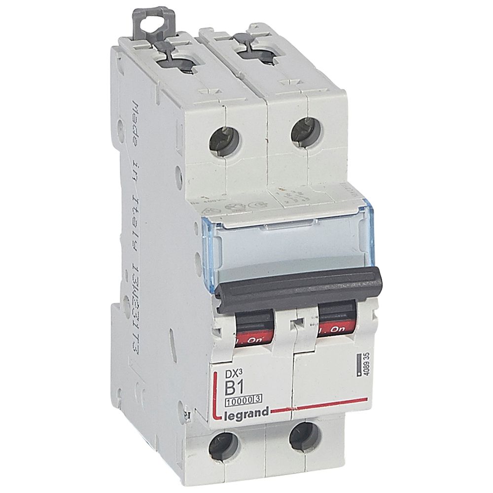 LEGRAND 408935, DX³ 10000 MCB, 2P, 1 A, Curve B, 16 kA