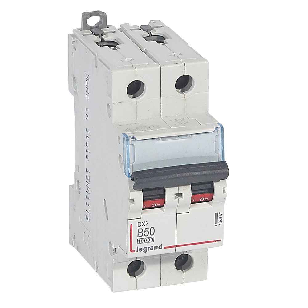LEGRAND 408947, DX³ 10000 MCB, 2P, 50 A, Curve B, 16 kA