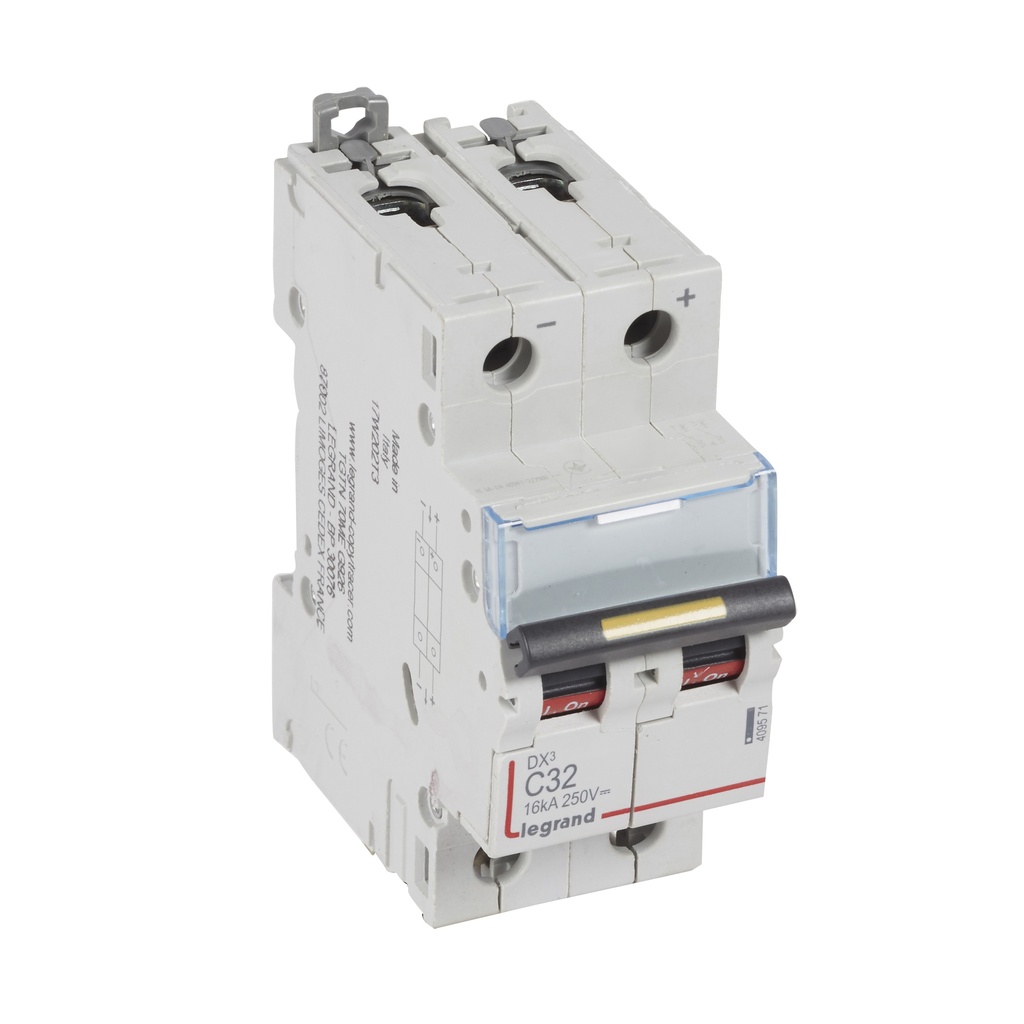 LEGRAND 409571, DX³ MCB, 2P, 32 A, 16 kA, DC 12 V to 500 V