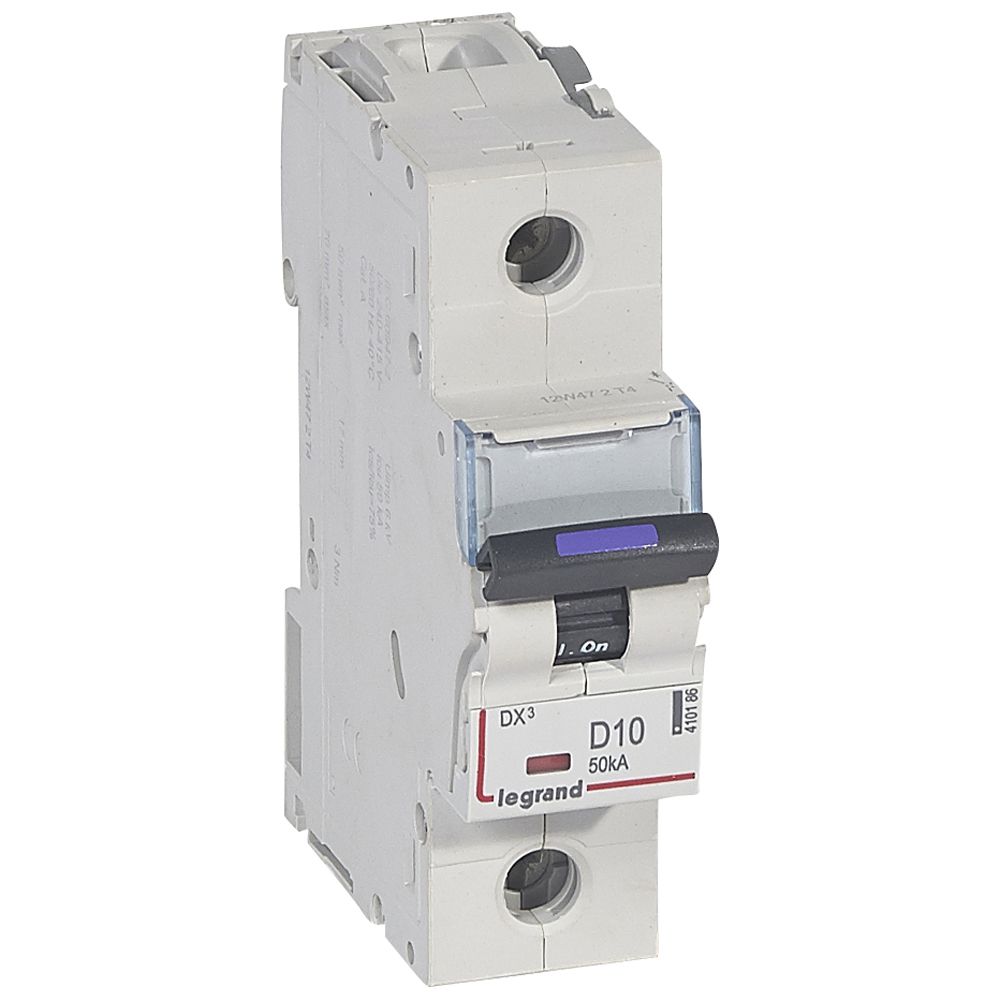 LEGRAND 410186, MCB, DX³, 50 kA, 1P, 230/400 V, 10 A, Curbă D