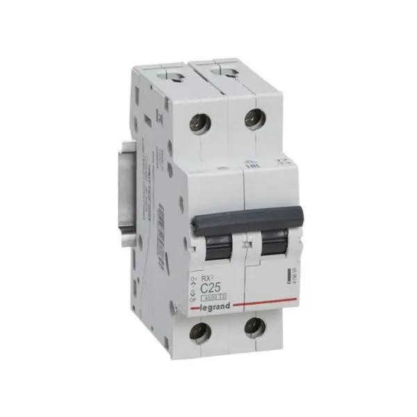 LEGRAND 419699, MCB RX³ 4500, 2P, 230/400 V, 25 A, C Curve