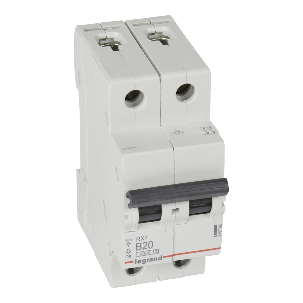 LEGRAND 419786, Disjunctor RX3 2P B20 6kA