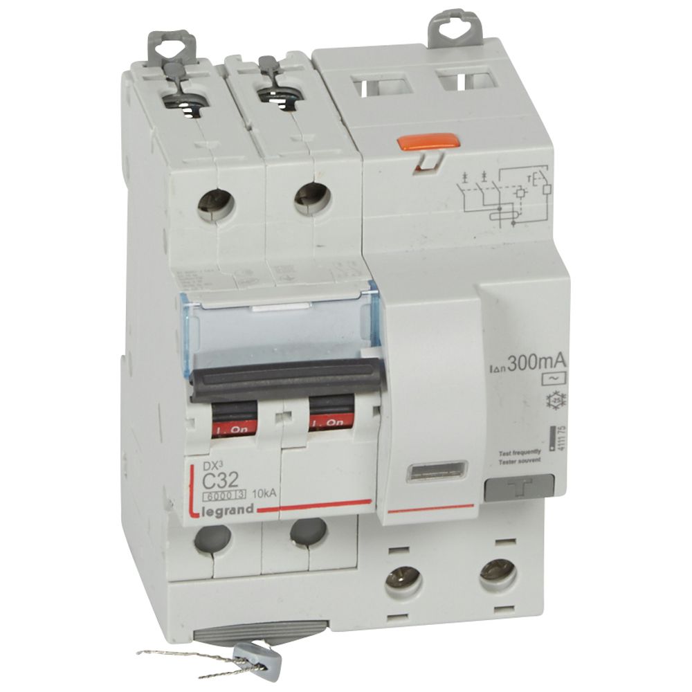 LEGRAND 411175, Disjunctor diferential, DX³ 6000 -10 kA -2P-230 V -32 A -300 mA, tip AC