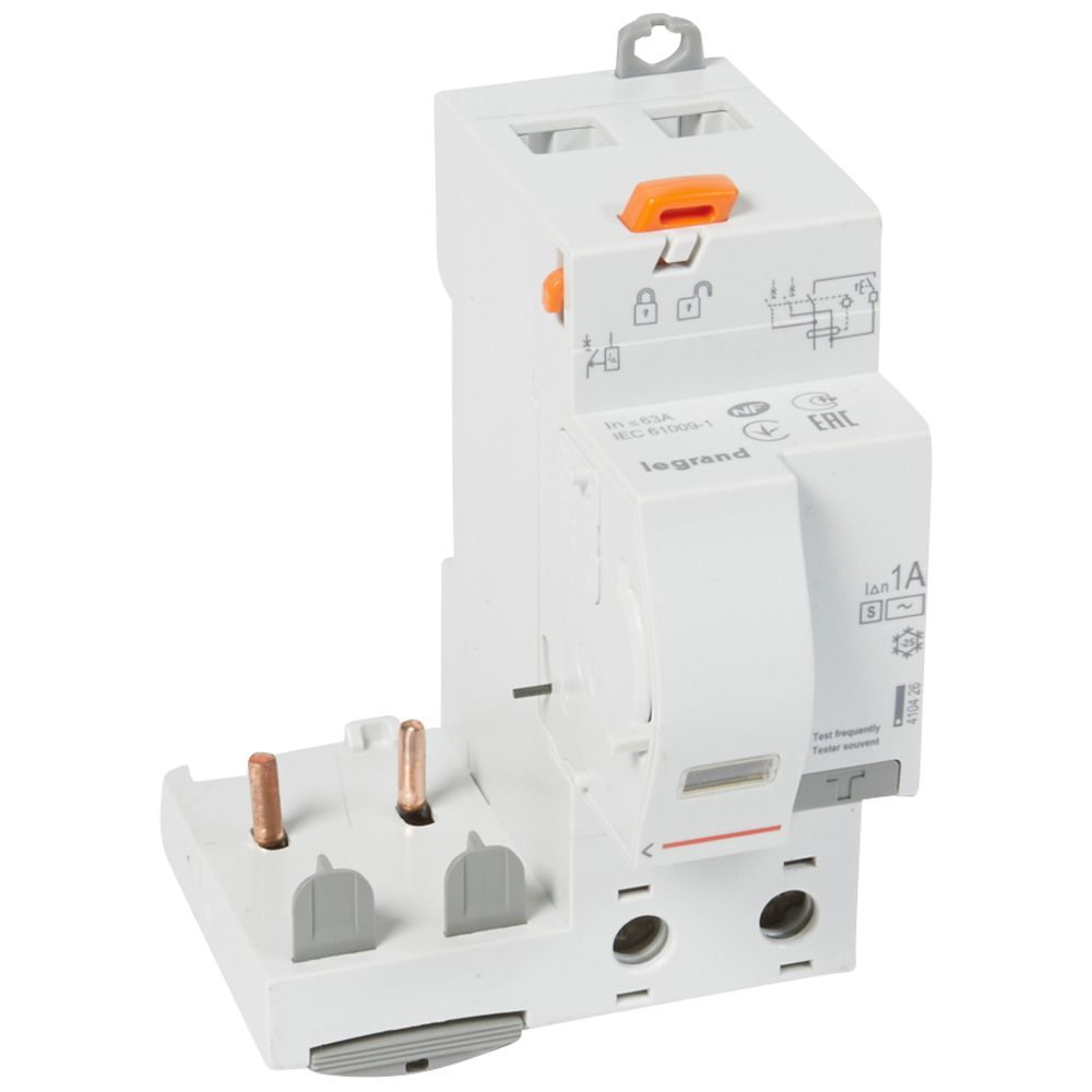 LEGRAND 410426, Bloc diferential, 2P, 230 V -63 A-1000 mA selectiv, tip AC -1 modul DX³