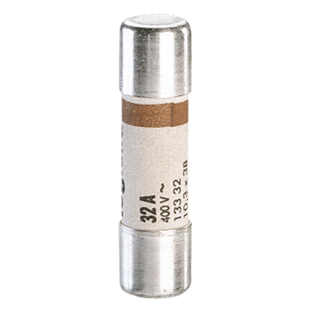 LEGRAND 013332, Domestic Cylindrical Fuse Cartridge, 10.3 × 38 mm, 32 A, without Indicator