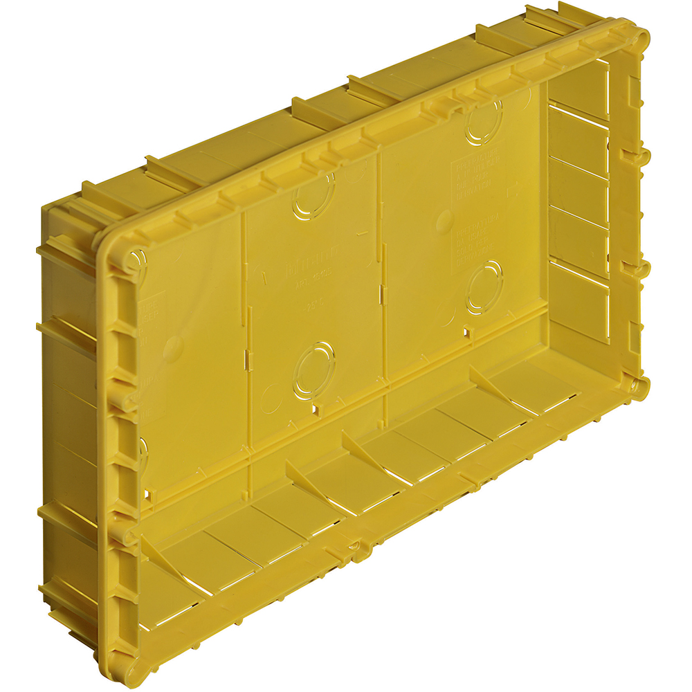 BTICINO 16209, Doză de derivare încastrată, 364×218×69 mm, 3 compartimente, Cu capac și șuruburi