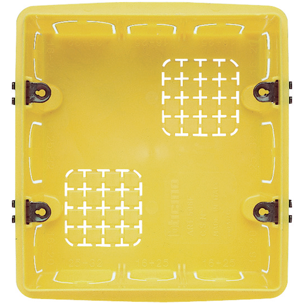 BTICINO 506E, Doză aparataj standard italian, Pentru zidărie, 6 module (3+3), Montaj îngropat