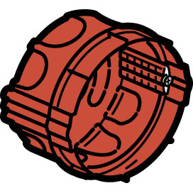 LEGRAND 080108, Circular Box, Ø60 mm, 30 mm Depth