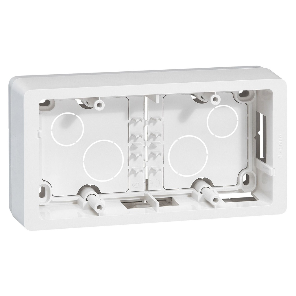 LEGRAND 080242, Céliane Surface Box, 2 Gangs Horizontal/Vertical, White