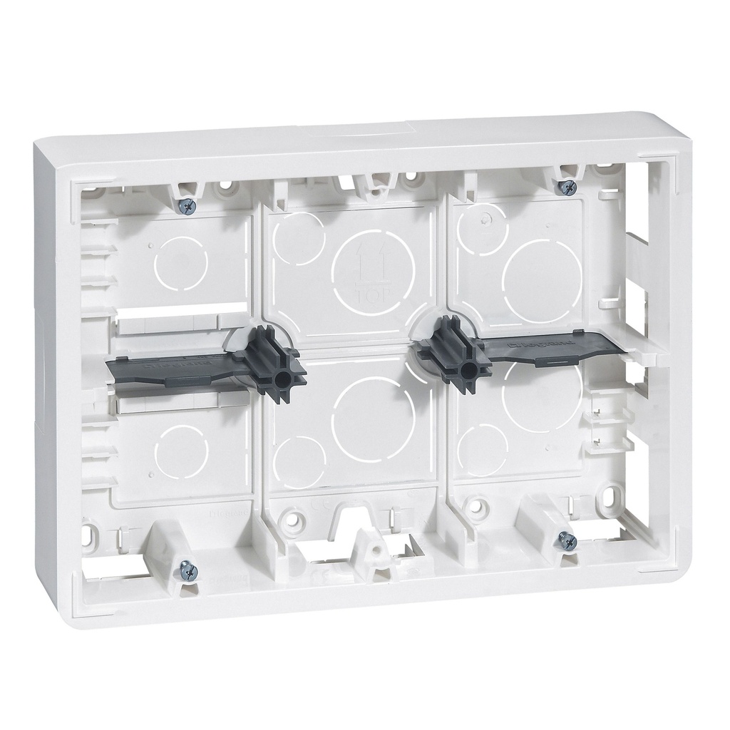 LEGRAND 080276, Mosaic Surface Box, 2×6, 2×8 or 2×3×2 Modules, 46 mm Depth
