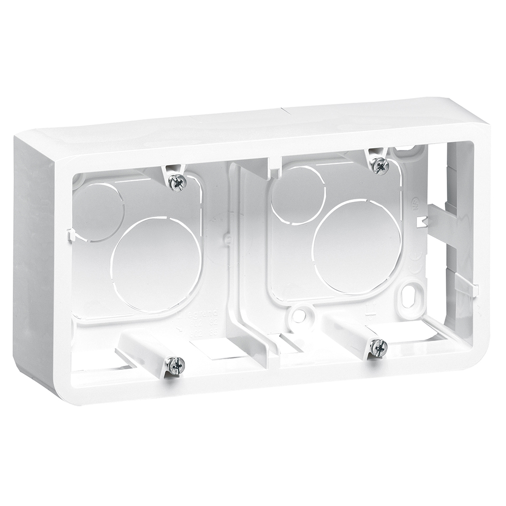 LEGRAND 080285, Mosaic Surface Box, 4 or 5 Modules or 2×2 Horizontal Modules, 40 mm Depth