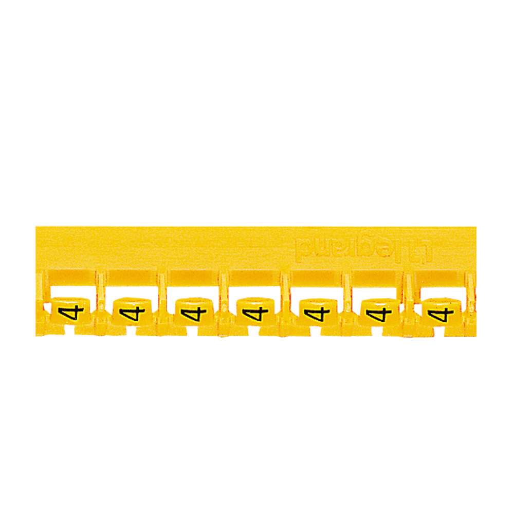 LEGRAND 037806, Reper memocab, Pentru cabluri, Numar 4, Galben