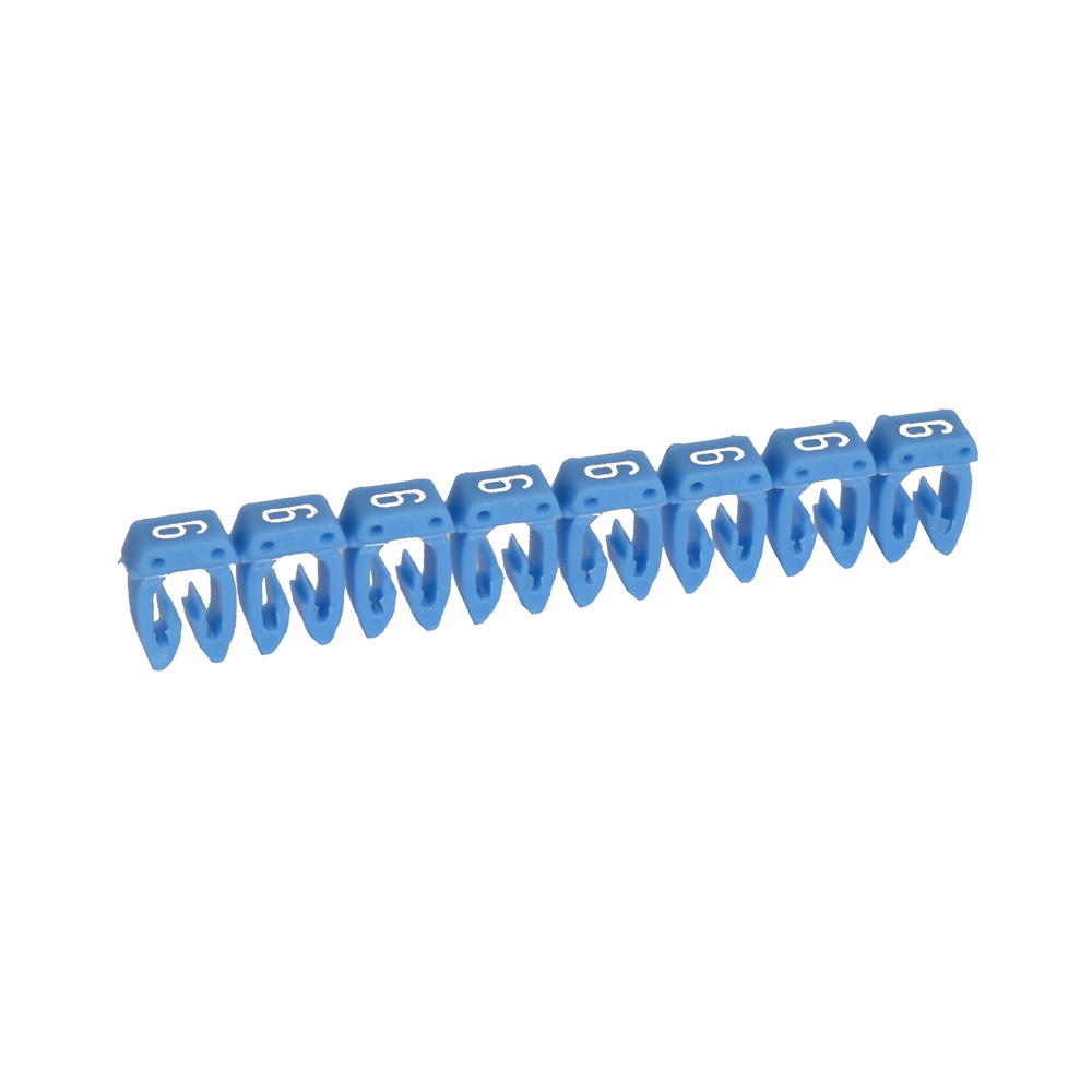 LEGRAND 038236, Reper cab 3, Pentru secțiune 4-6 mm², Numar 6, Albastru
