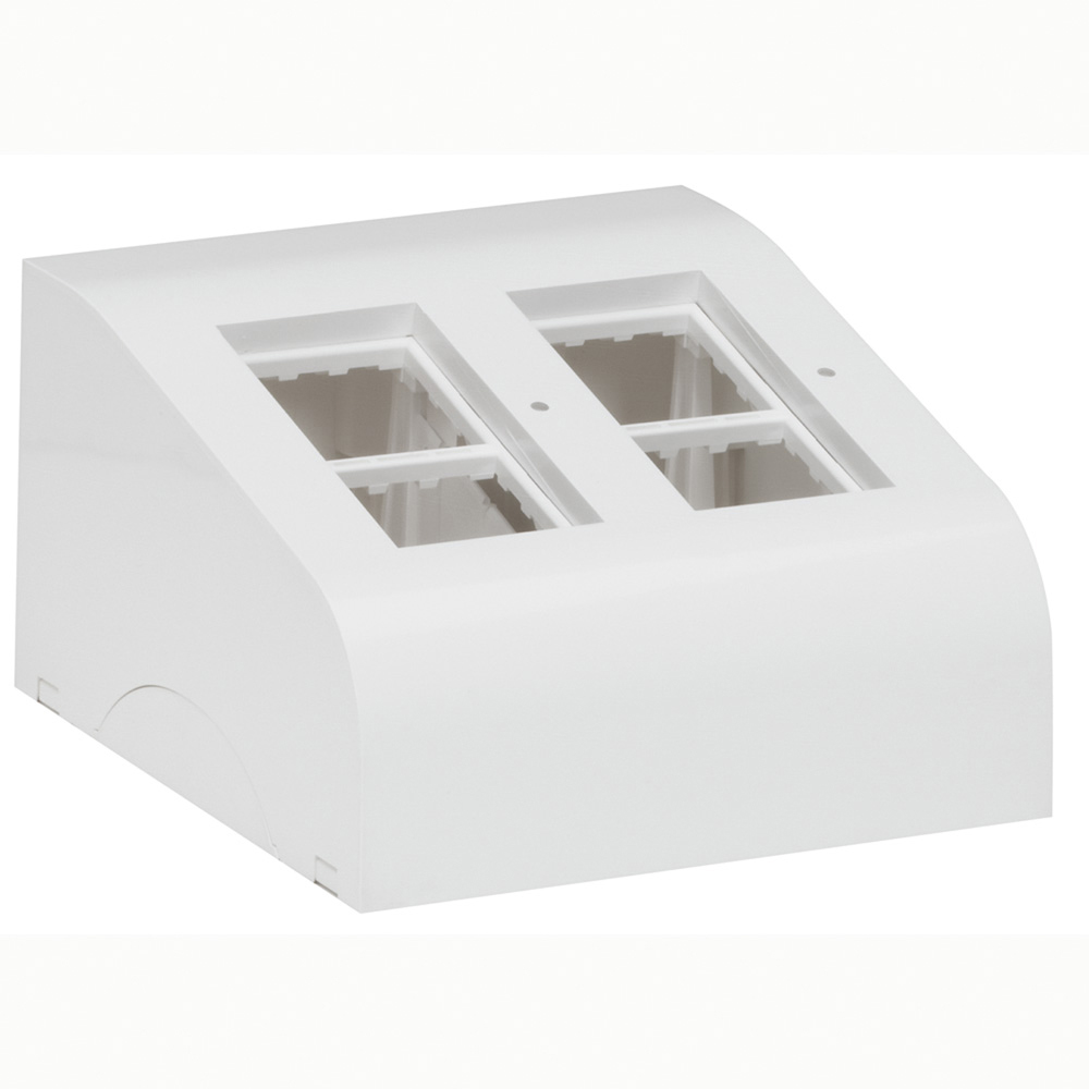 LEGRAND 031748, Surface-Mounted Equipped Floor Box, Configuration 2x4 Modules