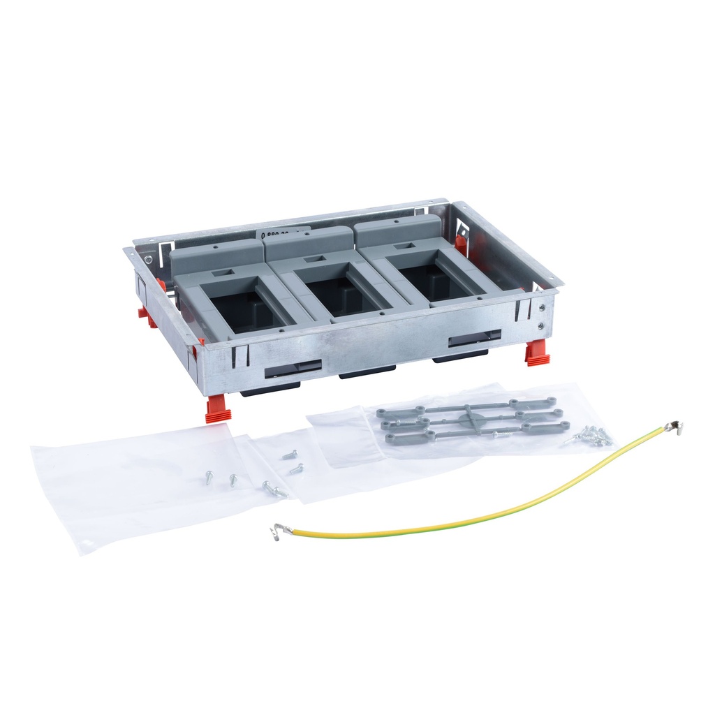 LEGRAND 088030, Standard Floor Box, Configuration 3x4 Modules, Fixed Horizontal Support