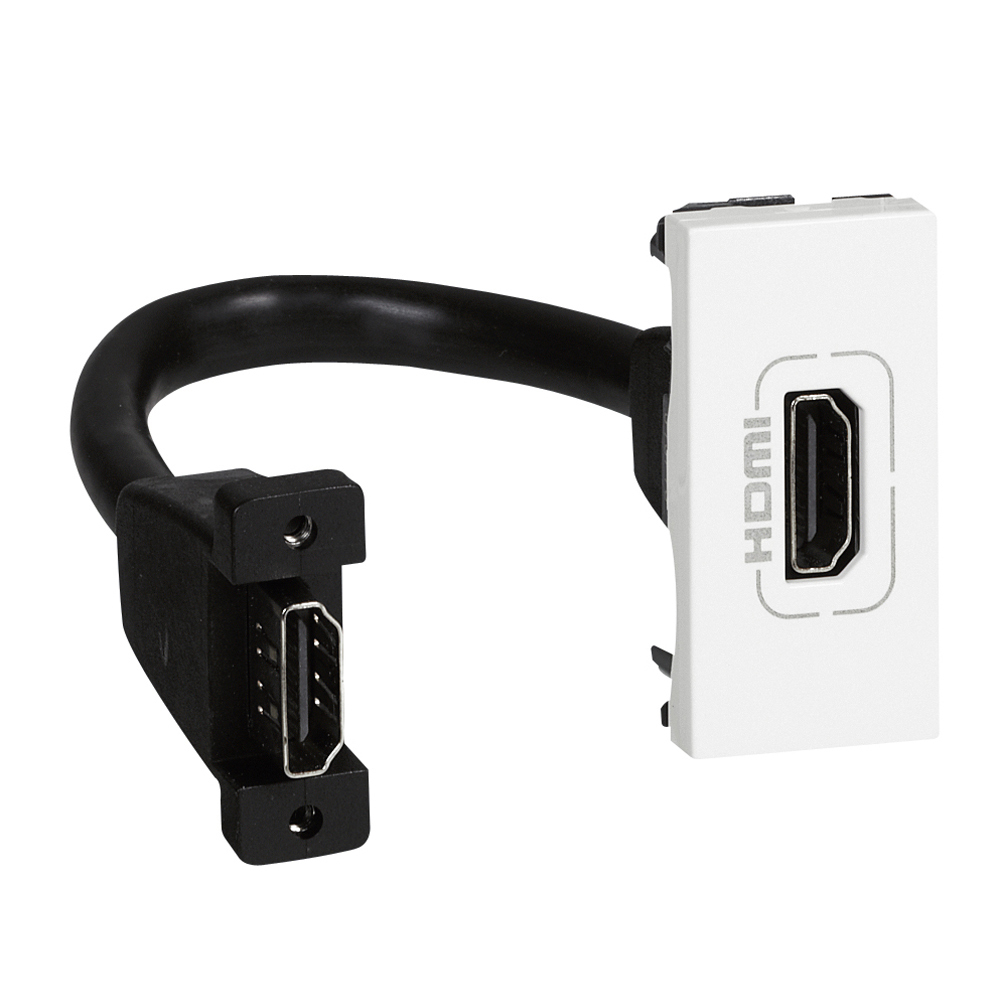 LEGRAND 078778, Conector HDMI tip A, HDMI 1.4, 1 modul, Precablat, Alb