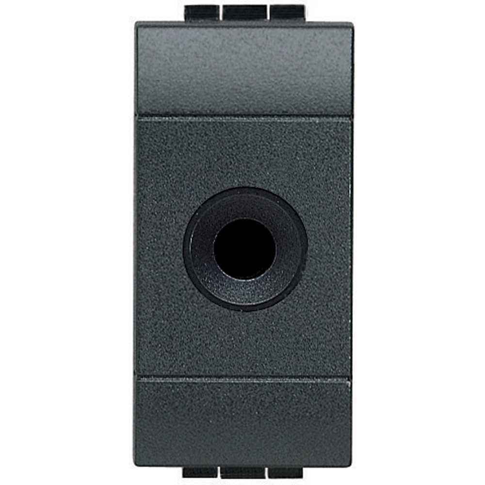 BTICINO L4391, Jack Socket Switch Living Light, 2P, 32A, 250V, 1 Module, Anthracite